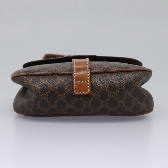 CELINE Macadam Canvas Shoulder Bag PVC Leather Brown - Picture 5 of 16